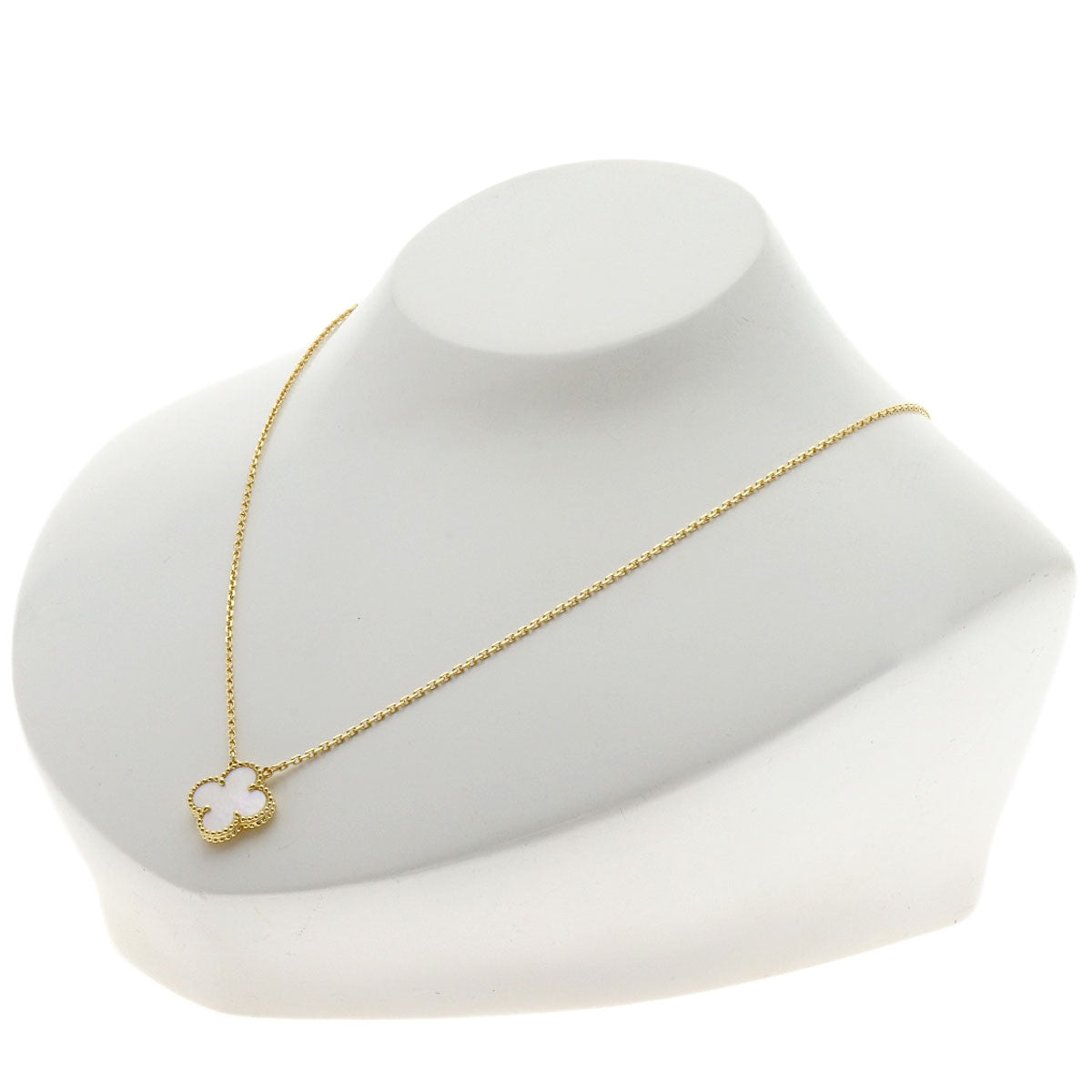 Van Cleef & Arpels Vintage Alhambra Shell Necklace K18 Yellow Gold Ladies [Used]