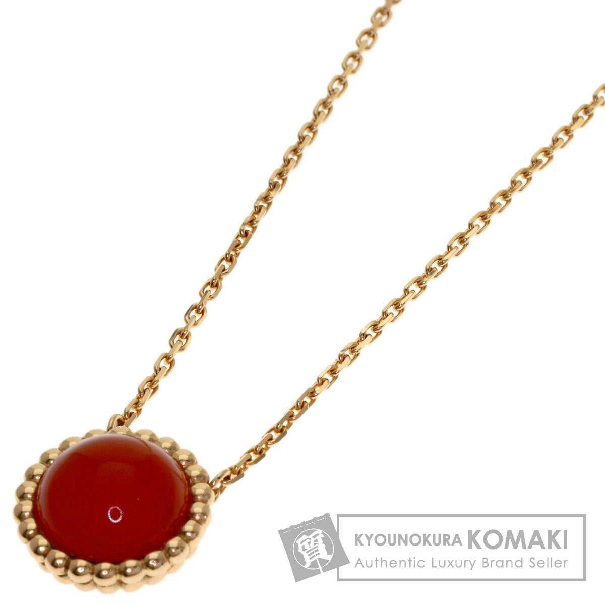 Van Cleef & Arpels Perle Couleurs Carnelian Necklace K18 Pink Gold Ladies [Used]