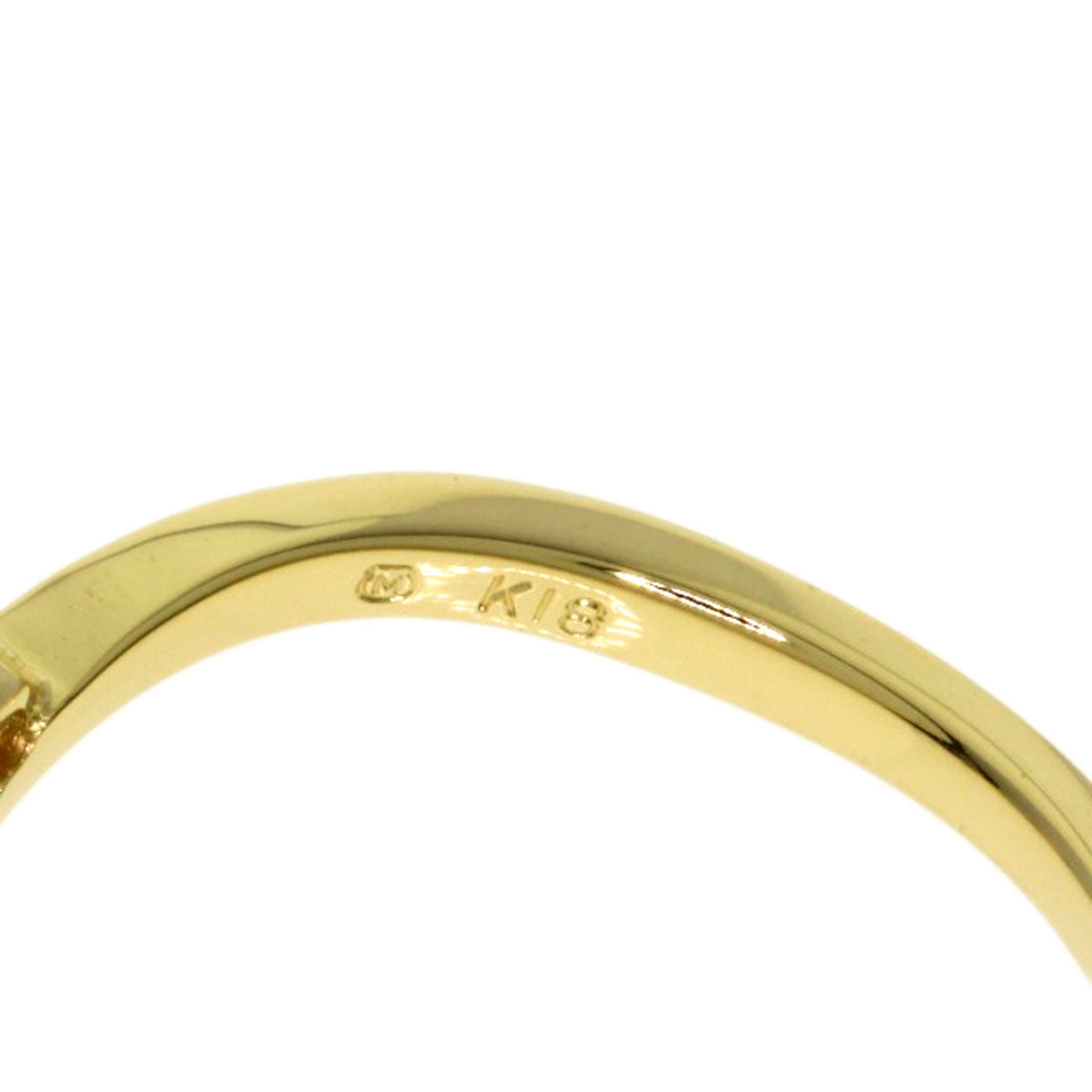 MIKIMOTO Baby Pearl Diamond Ring K18 Yellow Gold Ladies [Used]