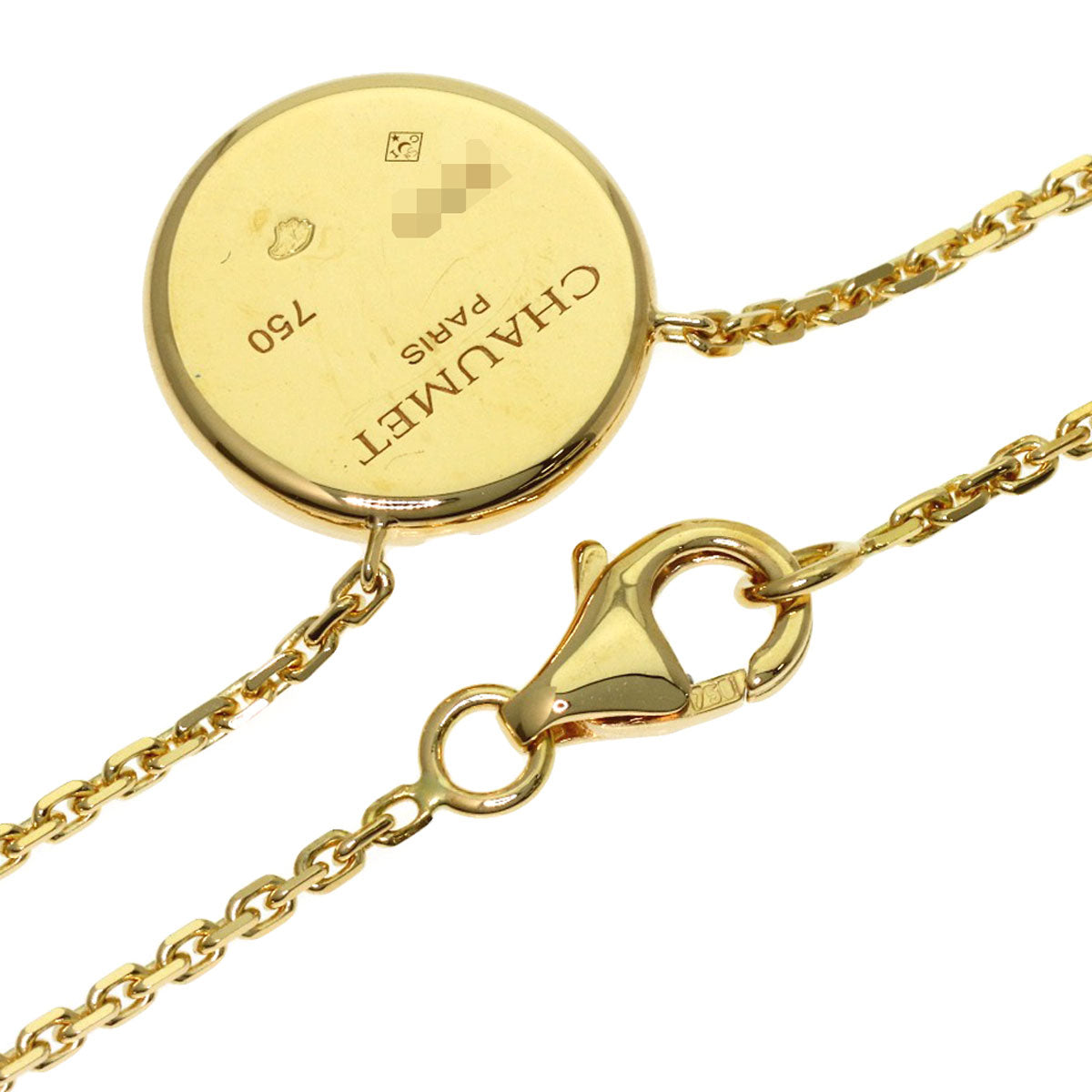 Chaumet Class One Citrin Diamond Necklace K18 Yellow Gold Ladies [Used]