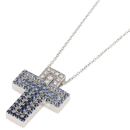 Damiani Belle Epoque Iceberg Sapphire Diamond SM Necklace K18 White Gold Ladies [Used]