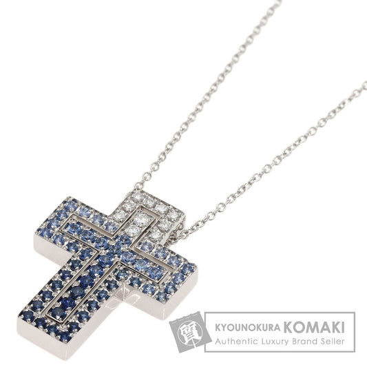 Damiani Belle Epoque Iceberg Sapphire Diamond SM Necklace K18 White Gold Ladies [Used]