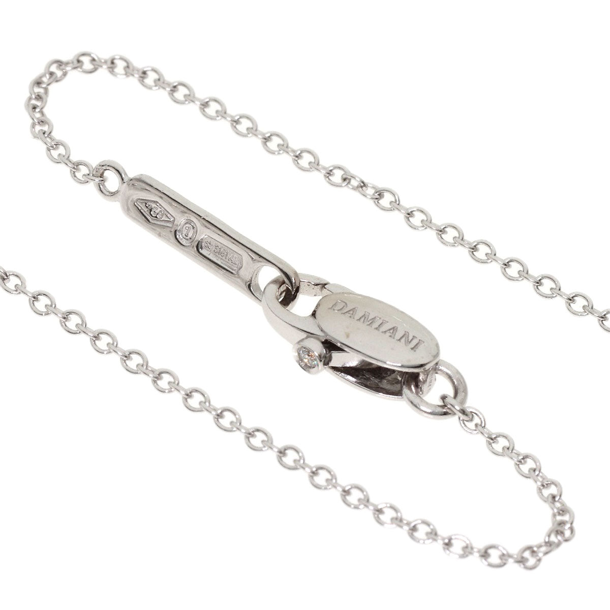 Damiani Belle Epoque Iceberg Sapphire Diamond SM Necklace K18 White Gold Ladies [Used]