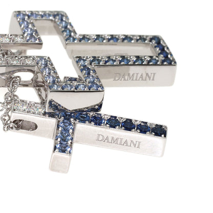 Damiani Belle Epoque Iceberg Sapphire Diamond SM Necklace K18 White Gold Ladies [Used]