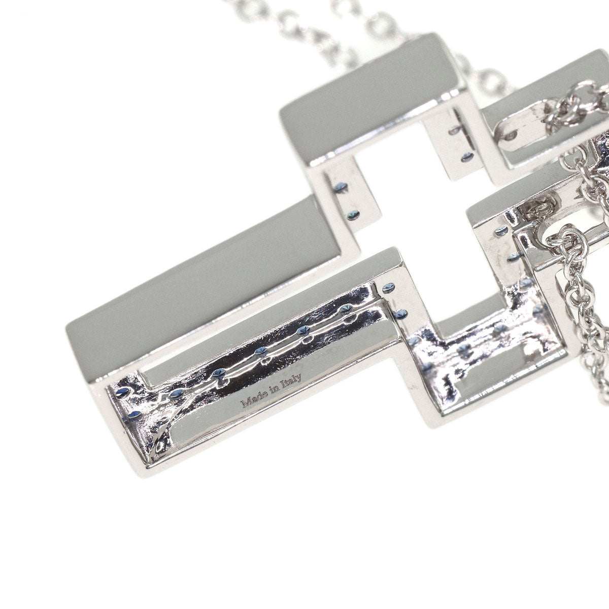 Damiani Belle Epoque Iceberg Sapphire Diamond SM Necklace K18 White Gold Ladies [Used]