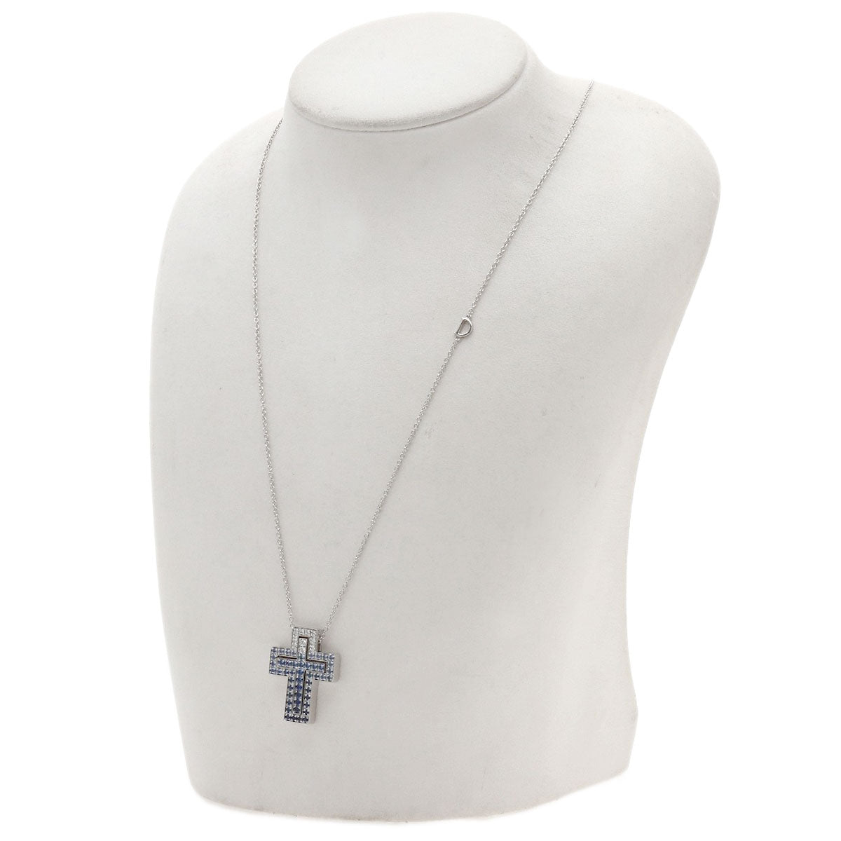 Damiani Belle Epoque Iceberg Sapphire Diamond SM Necklace K18 White Gold Ladies [Used]