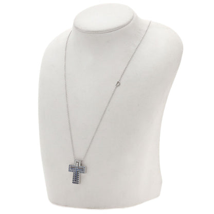 Damiani Belle Epoque Iceberg Sapphire Diamond SM Necklace K18 White Gold Ladies [Used]