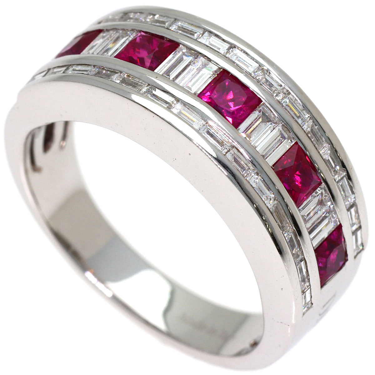 Damiani Belle Epoque Ruby Diamond Ring K18 White Gold Ladies [Used]