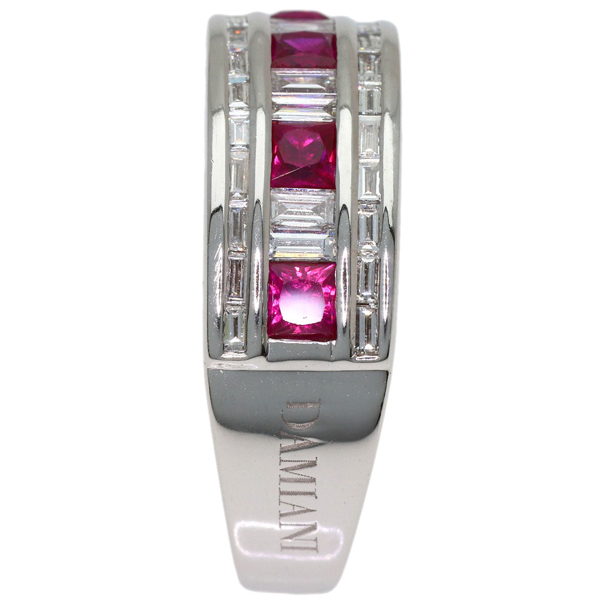 Damiani Belle Epoque Ruby Diamond Ring K18 White Gold Ladies [Used]