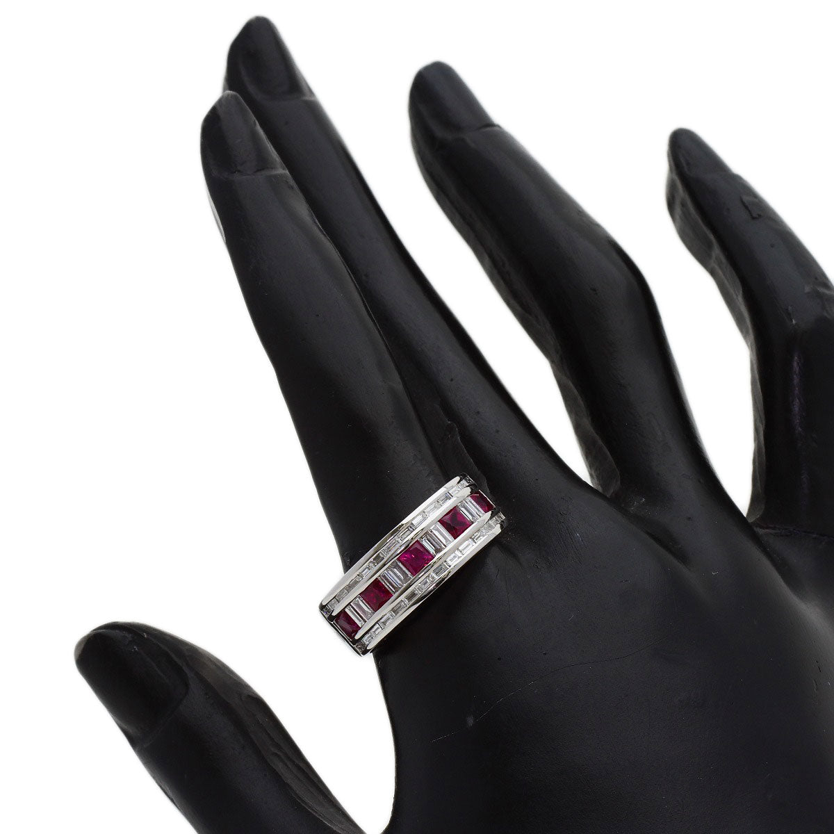Damiani Belle Epoque Ruby Diamond Ring K18 White Gold Ladies [Used]