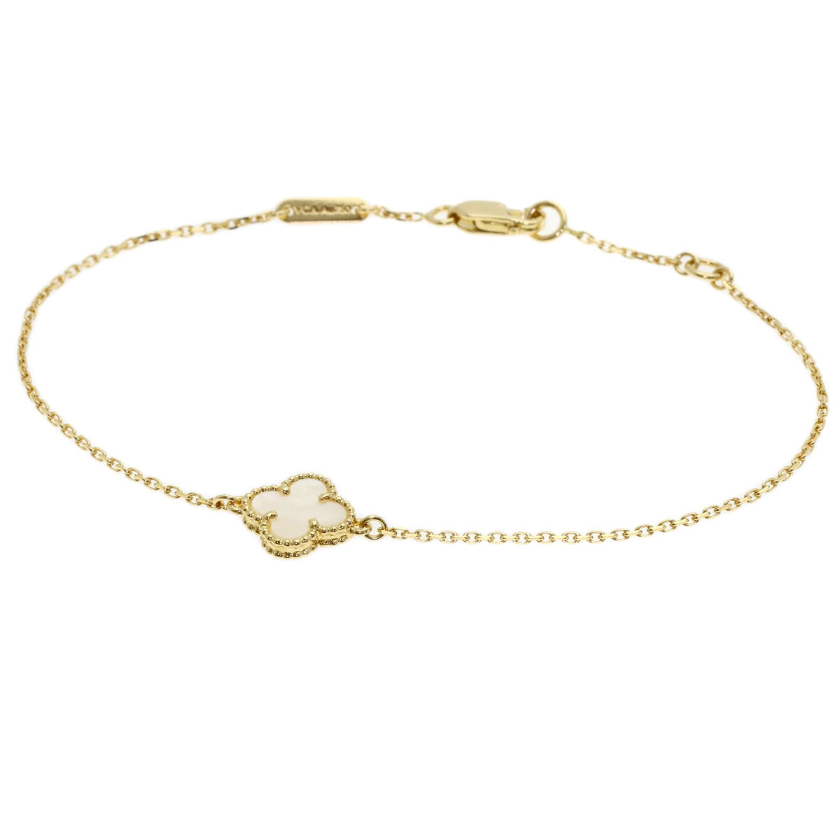 Van Cleef & Arpels Sweet Alhambra Shell Bracelet K18 Yellow Gold Ladies [Used]