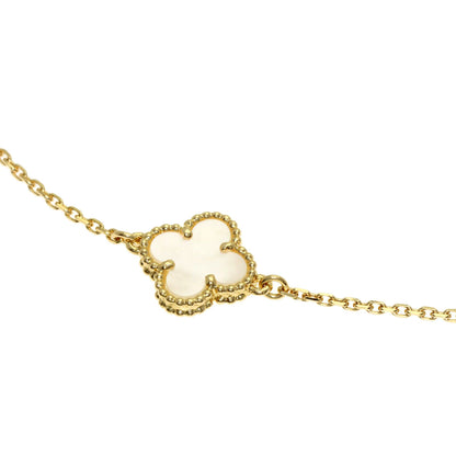Van Cleef & Arpels Sweet Alhambra Shell Bracelet K18 Yellow Gold Ladies [Used]