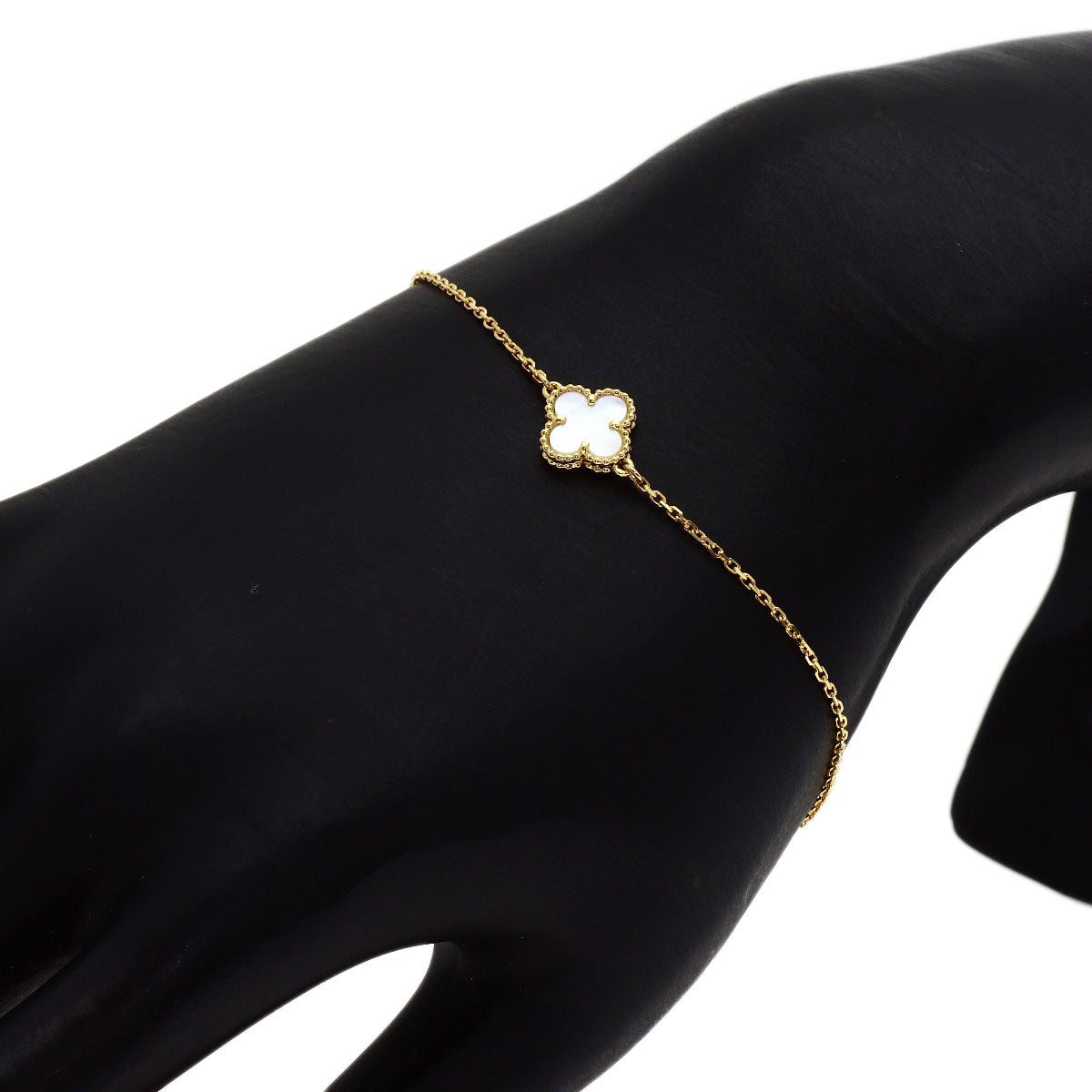 Van Cleef & Arpels Sweet Alhambra Shell Bracelet K18 Yellow Gold Ladies [Used]