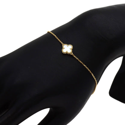 Van Cleef & Arpels Sweet Alhambra Shell Bracelet K18 Yellow Gold Ladies [Used]