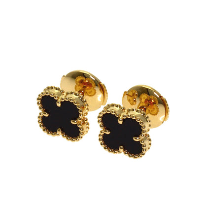 Van Cleef & Arpels Sweet Alhambra Onyx earring K18 Yellow Gold Ladies [Used]
