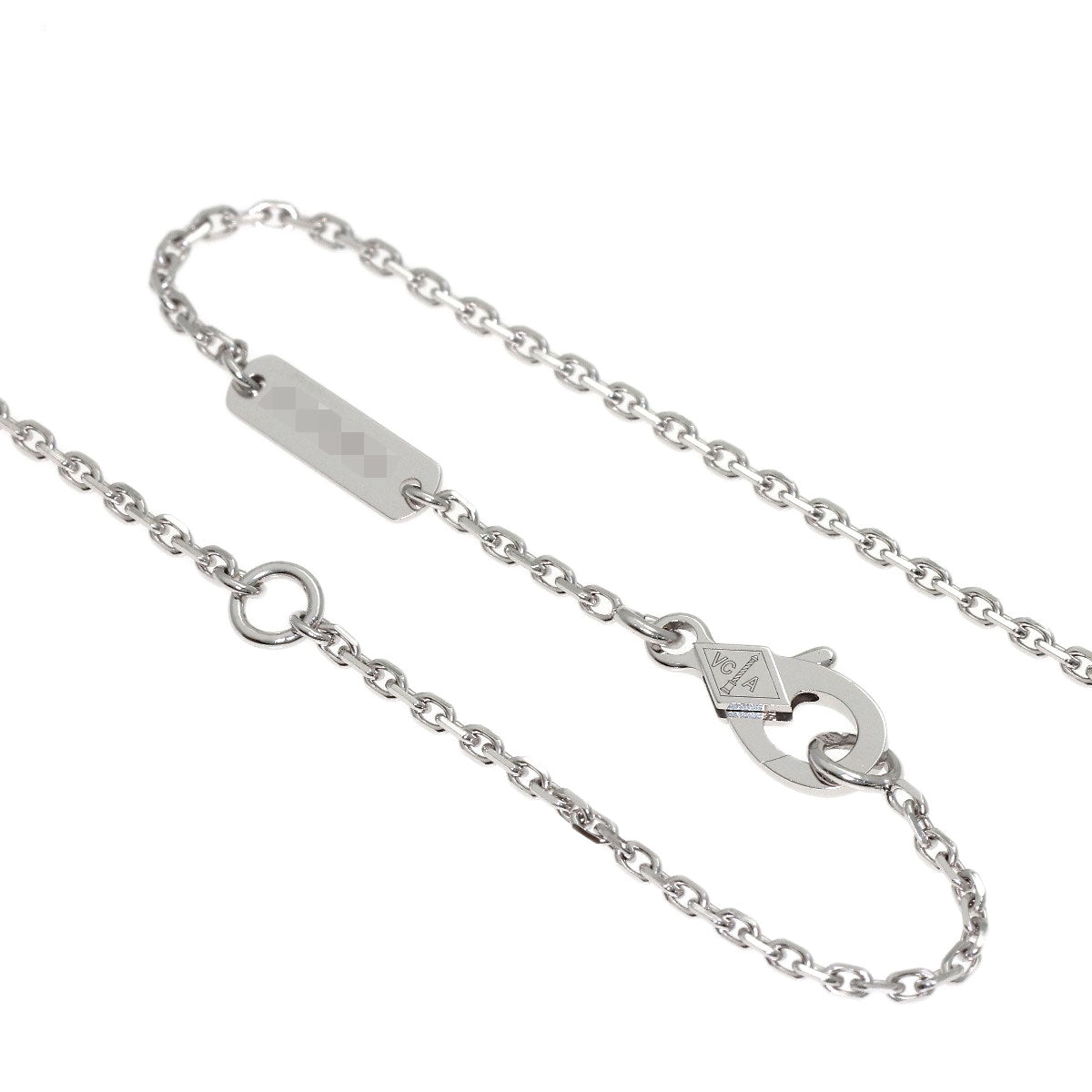 Van Cleef & Arpels Vintage Alhambra Shell Necklace K18 White Gold Ladies [Used]