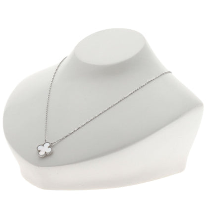Van Cleef & Arpels Vintage Alhambra Shell Necklace K18 White Gold Ladies [Used]