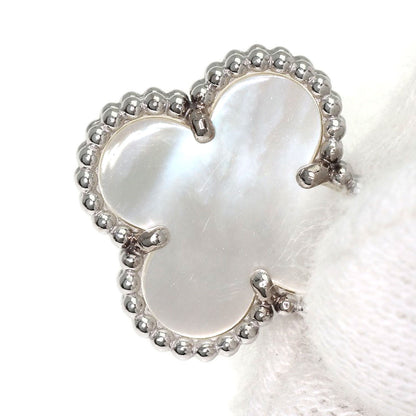 Van Cleef & Arpels Vintage Alhambra Shell Necklace K18 White Gold Ladies [Used]