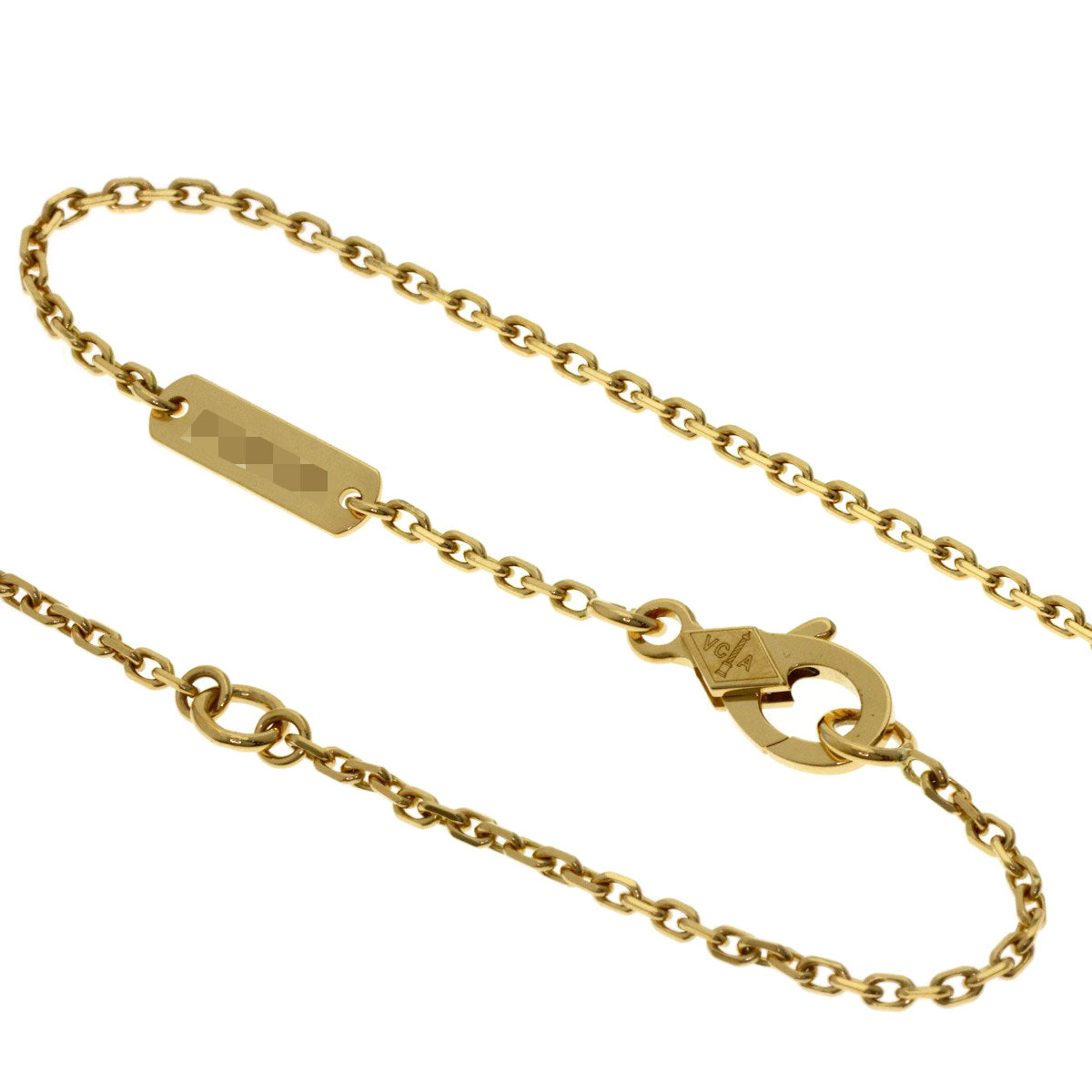 Van Cleef & Arpels Vintage Alhambra Onyx Necklace K18 Yellow Gold Ladies [Used]