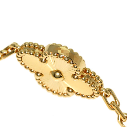 Van Cleef & Arpels Vintage Alhambra Guilloché 5 Motifs Bracelet K18 Yellow Gold Ladies [Used]