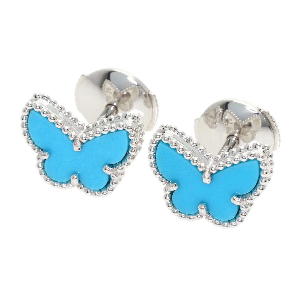 Van Cleef & Arpels Sweet Papillon Turquoise earring K18 White Gold Ladies [Used]