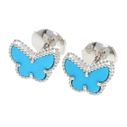 Van Cleef & Arpels Sweet Papillon Turquoise earring K18 White Gold Ladies [Used]