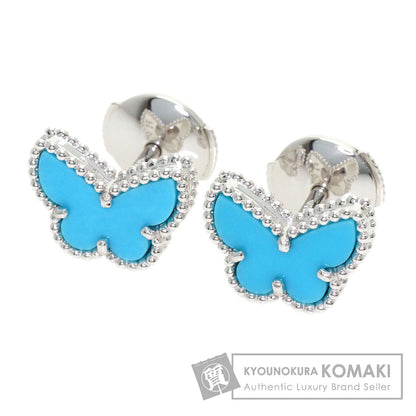 Van Cleef & Arpels Sweet Papillon Turquoise earring K18 White Gold Ladies [Used]