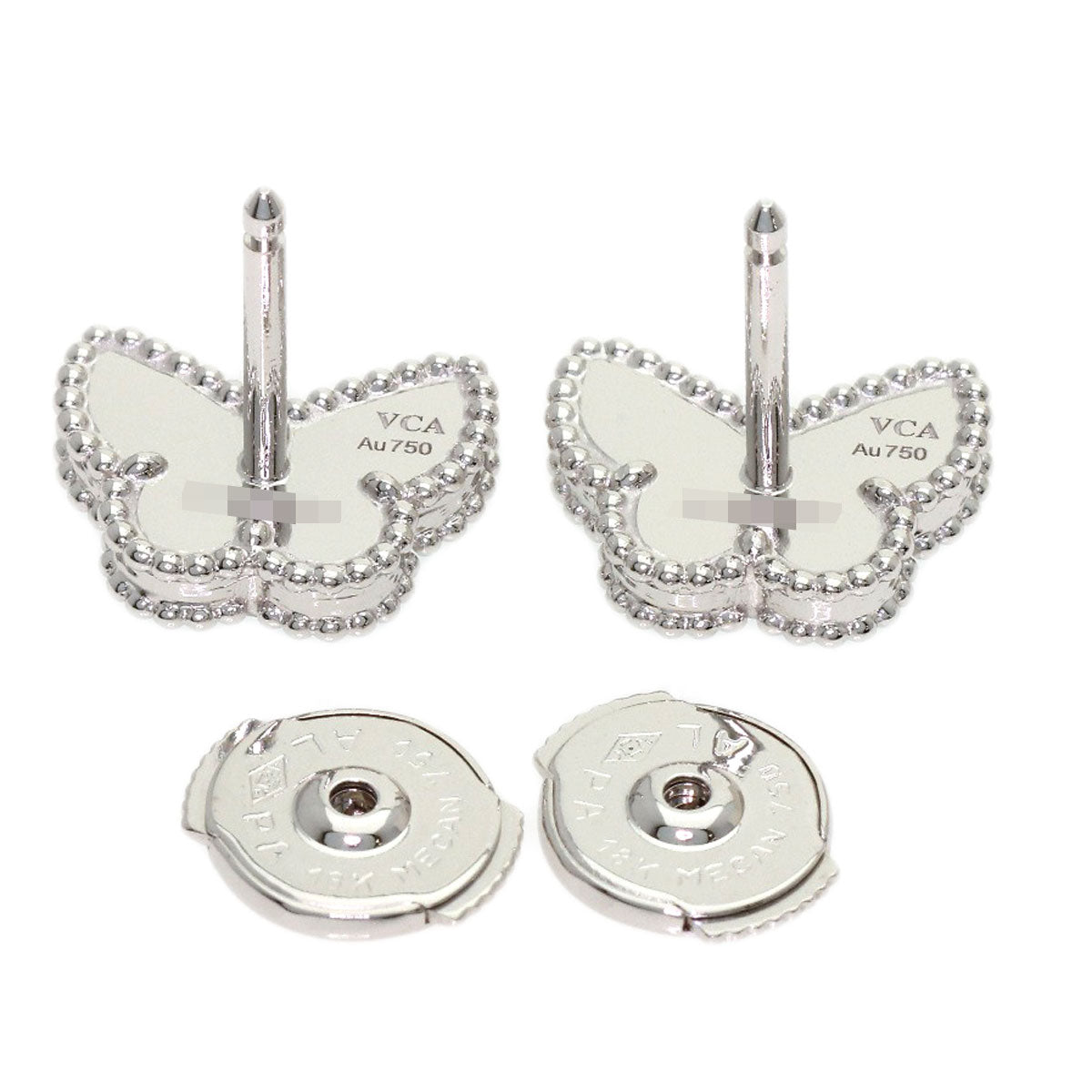 Van Cleef & Arpels Sweet Papillon Turquoise earring K18 White Gold Ladies [Used]