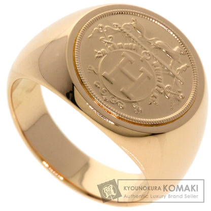 HERMES Exlipris Chevalier #53 Ring K18 Pink Gold Ladies [Used]
