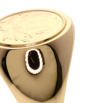 HERMES Exlipris Chevalier #53 Ring K18 Pink Gold Ladies [Used]