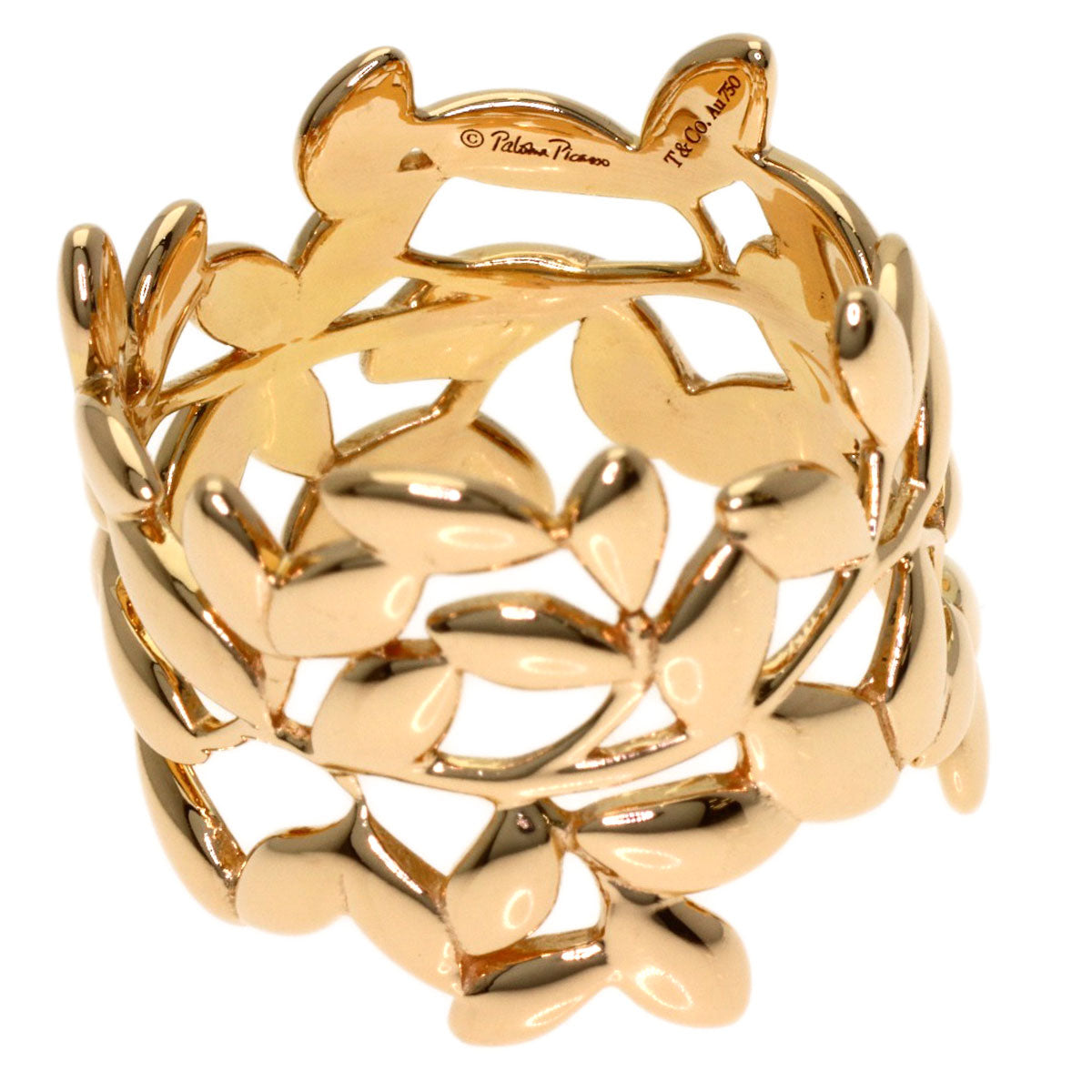 TIFFANY&Co. Olive leaf Ring K18 Pink Gold Ladies [Used]