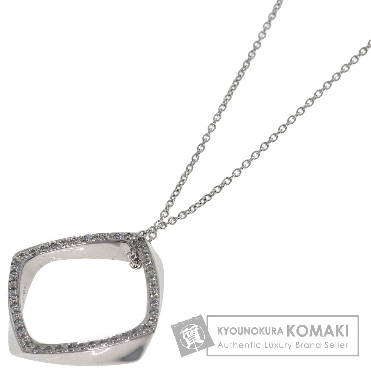 TIFFANY&Co. Torque Narrow Diamond Necklace K18 White Gold Ladies [Used]