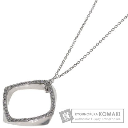 TIFFANY&Co. Torque Narrow Diamond Necklace K18 White Gold Ladies [Used]