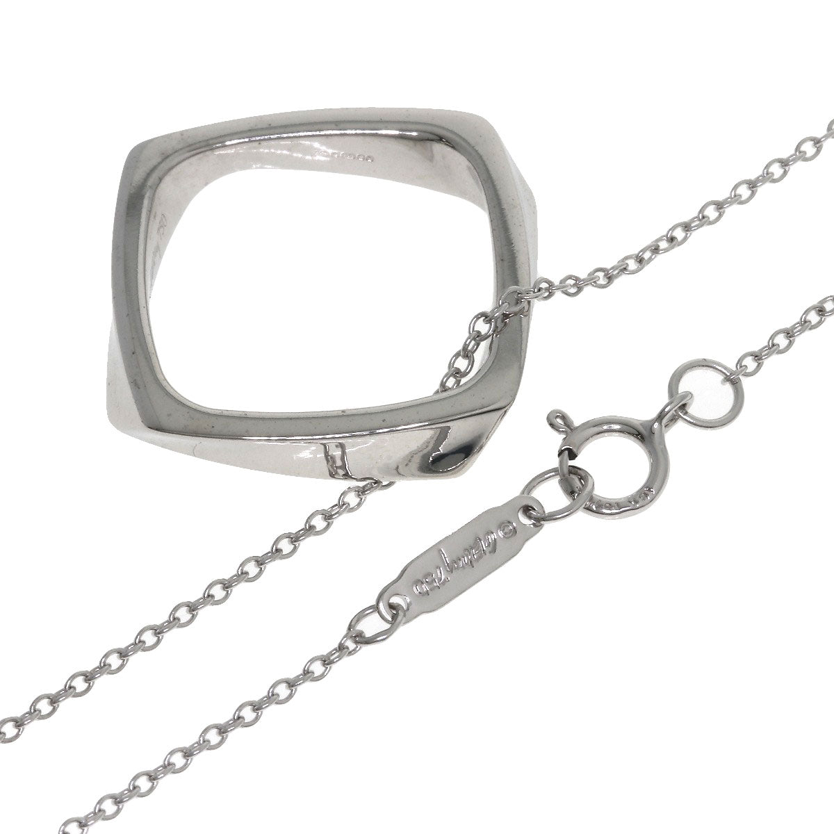 TIFFANY&Co. Torque Narrow Diamond Necklace K18 White Gold Ladies [Used]