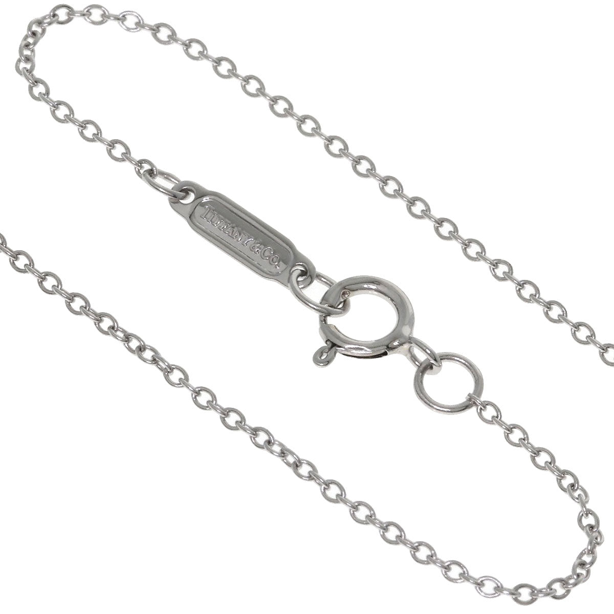 TIFFANY&Co. Torque Narrow Diamond Necklace K18 White Gold Ladies [Used]