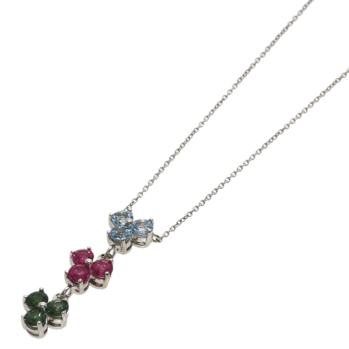 TIFFANY&Co. Aria Aquamarine Tourmaline Necklace K18 White Gold Ladies [Used]