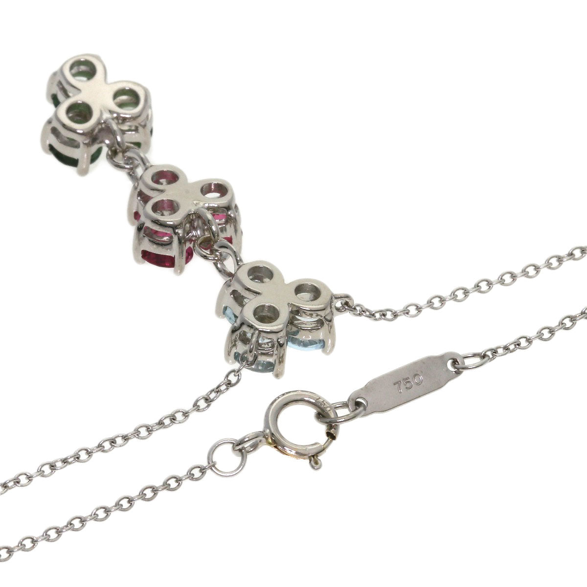 TIFFANY&Co. Aria Aquamarine Tourmaline Necklace K18 White Gold Ladies [Used]