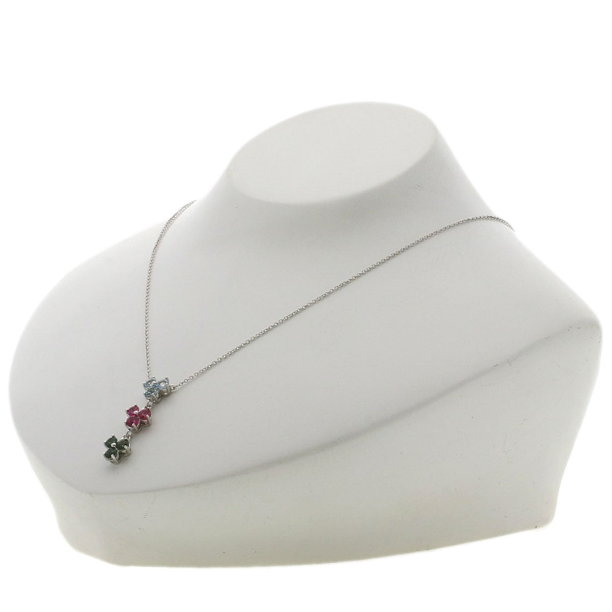 TIFFANY&Co. Aria Aquamarine Tourmaline Necklace K18 White Gold Ladies [Used]