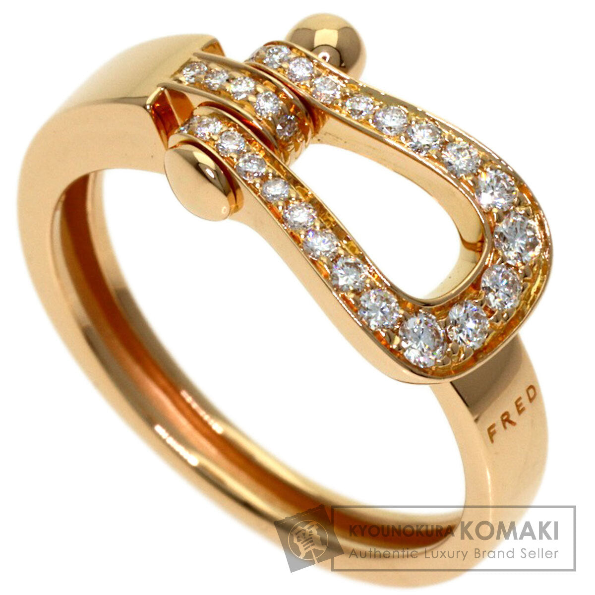 FRED Force 10 Medium Diamond #50 Ring K18 Pink Gold Ladies [Used]