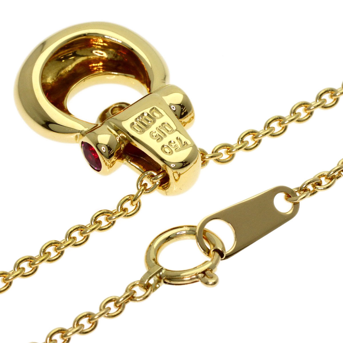 CELINE Vintage Diamond Necklace K18 Yellow Gold Ladies [Used]