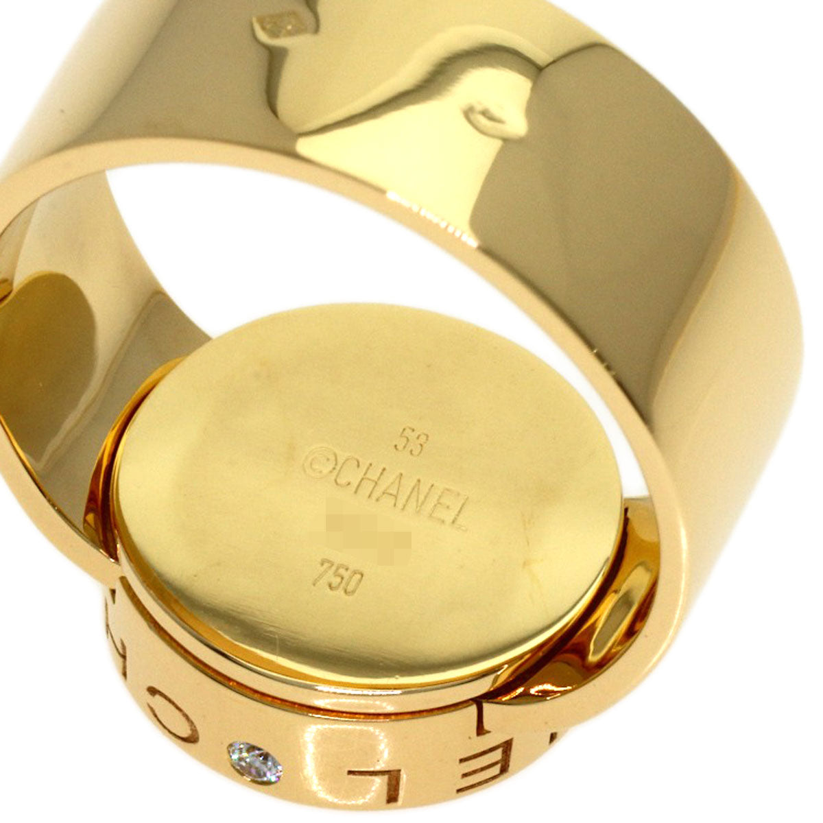 CHANEL La Ronde Pavé Diamond #53 Ring K18 Yellow Gold Ladies [Used]