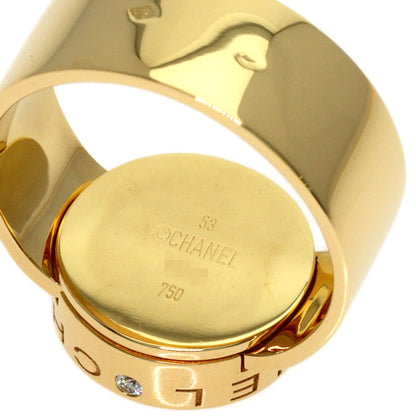 CHANEL La Ronde Pavé Diamond #53 Ring K18 Yellow Gold Ladies [Used]
