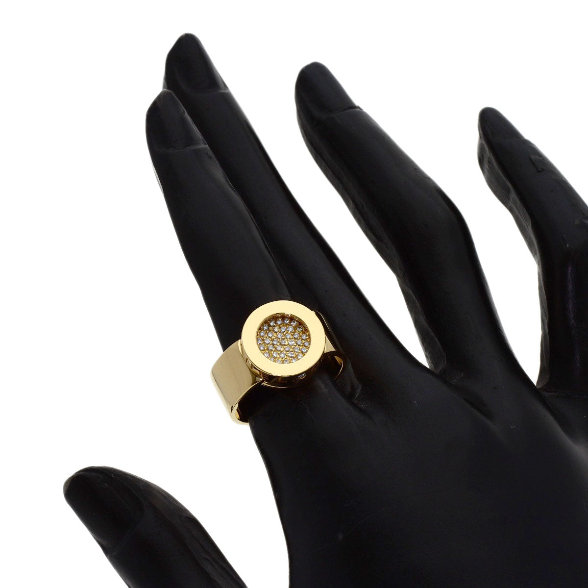 CHANEL La Ronde Pavé Diamond #53 Ring K18 Yellow Gold Ladies [Used]