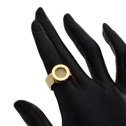 CHANEL La Ronde Pavé Diamond #53 Ring K18 Yellow Gold Ladies [Used]