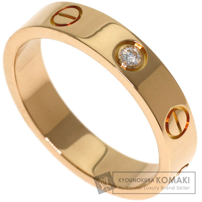 CARTIER Mini Love Ring 1PDiamond #51 Ring K18 Pink Gold Ladies [Used]