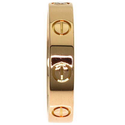 CARTIER Mini Love Ring 1PDiamond #51 Ring K18 Pink Gold Ladies [Used]