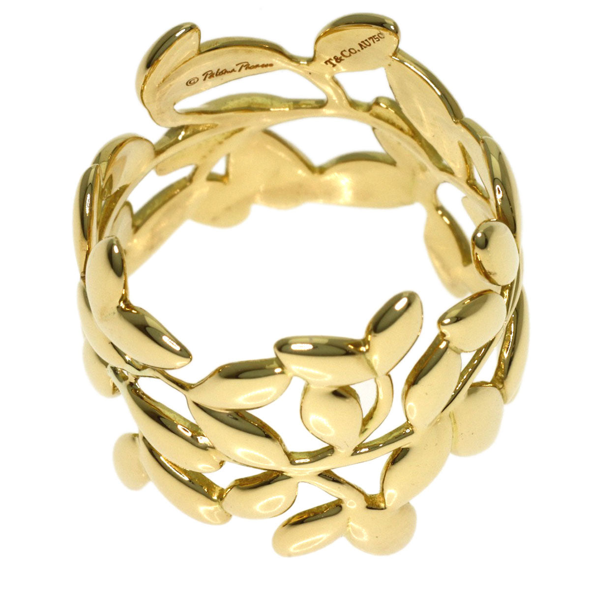 TIFFANY&Co. Olive leaf Ring K18 Yellow Gold Ladies [Used]