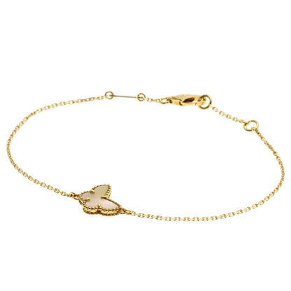 Van Cleef & Arpels Sweet Papillon Shell Bracelet K18 Yellow Gold Ladies [Used]