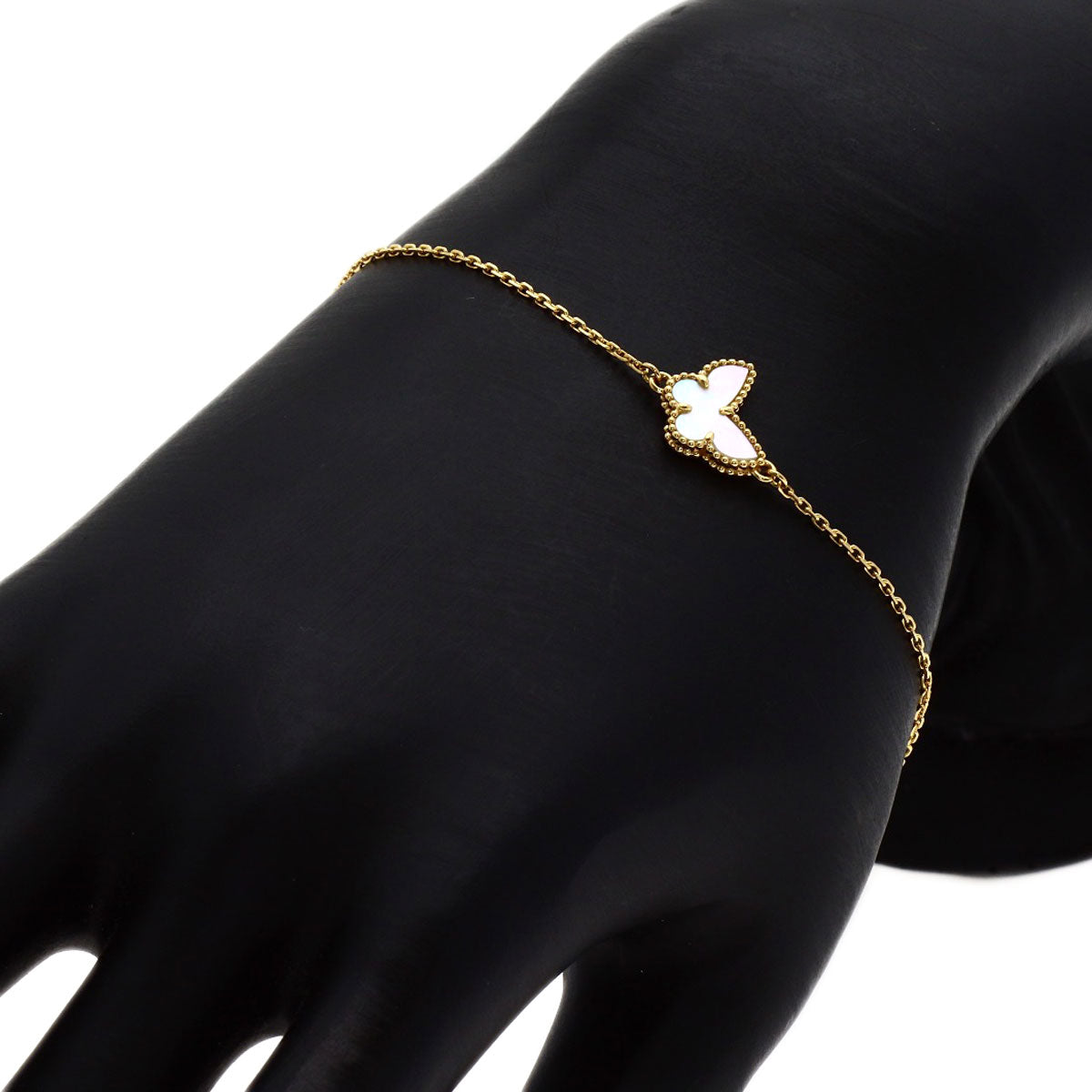Van Cleef & Arpels Sweet Papillon Shell Bracelet K18 Yellow Gold Ladies [Used]
