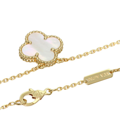 Van Cleef & Arpels Vintage Alhambra Shell Necklace K18 Yellow Gold Ladies [Used]